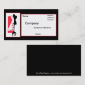 Cartes de visite de conception de la couturière (Devant / Derrière)