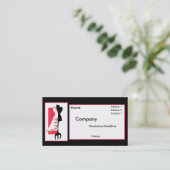 Cartes de visite de conception de la couturière (Debout devant)