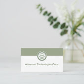Cartes de visite de conception de logo de technolo (Debout devant)