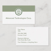 Cartes de visite de conception de logo de technolo (Devant / Derrière)
