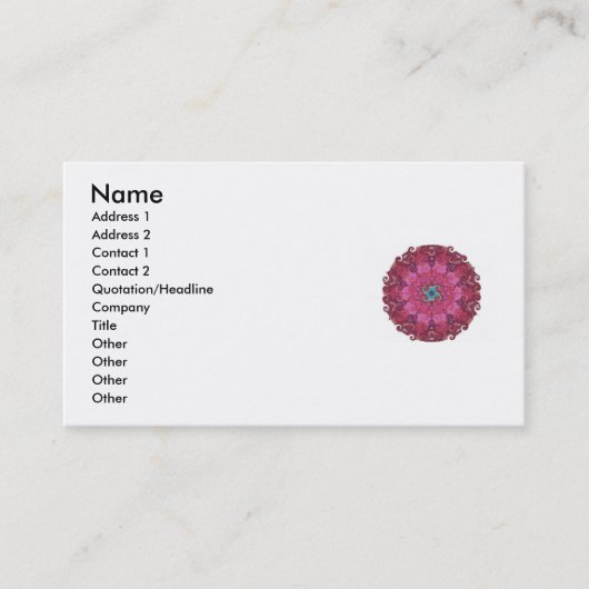 Cartes de visite de conception de Mandela inspirés (Devant)