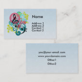 Cartes de visite de conception de musique (Devant / Derrière)