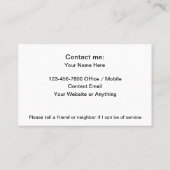 Cartes de visite de conception de photographies im (Dos)