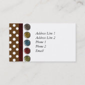 CARTES DE VISITE DE CONCEPTION DE POLKA RETRO (Dos)