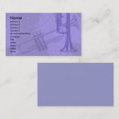 CARTES DE VISITE DE CONCEPTION DE TROMPETTE (Devant / Derrière)