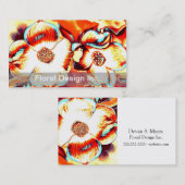 Cartes de visite de conception florale (Devant / Derrière)