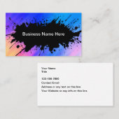 Cartes de visite de conception graphique artistiqu (Devant / Derrière)