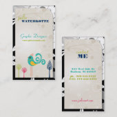 Cartes de visite de conception graphique de birdie (Devant / Derrière)