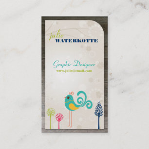 Cartes de visite de conception graphique de birdie