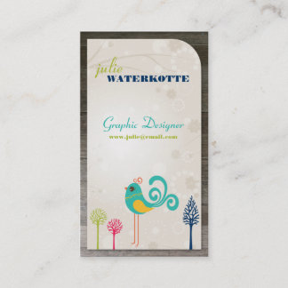 Cartes de visite de conception graphique de birdie