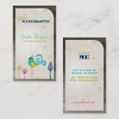 Cartes de visite de conception graphique de birdie (Devant / Derrière)