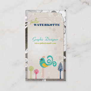 Cartes de visite de conception graphique de birdie