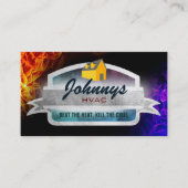 Cartes de visite de conception graphique HVAC (Devant)