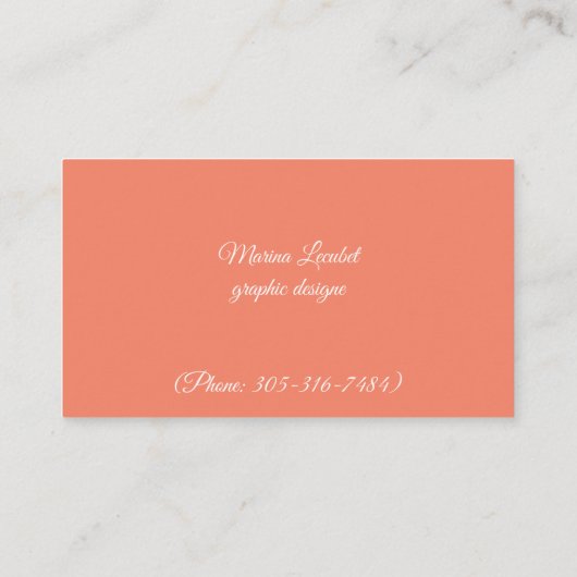 Cartes de visite de conception numérique (Dos)