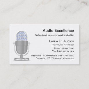 Cartes de visite de conception pour acteur vocal p