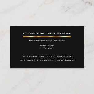 Cartes de visite de concierge de luxe