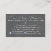 Cartes de visite de concierge de mariage de BT (Dos)