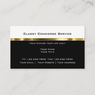 Cartes de visite de conciergerie de luxe
