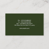 cartes de visite de concombre (Dos)