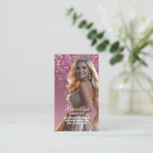Cartes de visite de concours Berry Sparkle avec ph (Debout devant)