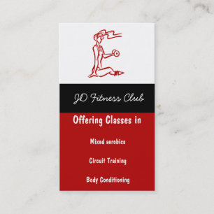 Cartes de visite de conditionnement physique