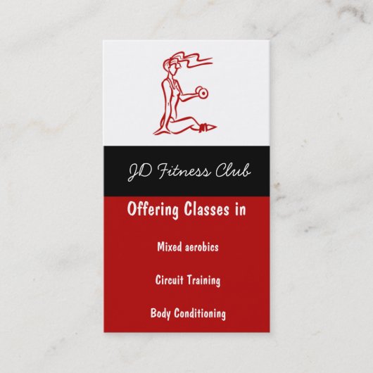 Cartes de visite de conditionnement physique (Devant)