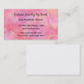 Cartes de visite de confectionneur de bijoux (Devant / Derrière)