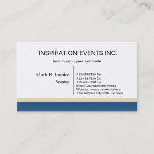 Cartes de visite de conférencier motivateur
