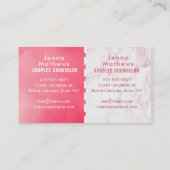 Cartes de visite de conseil des couples (Dos)