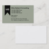 Cartes de visite de conseiller commercial de (Devant / Derrière)