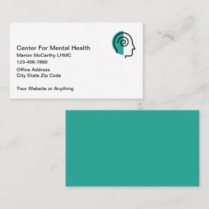Cartes de visite de conseiller en santé mentale