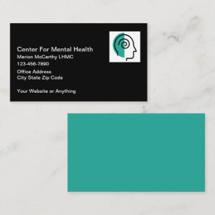 Cartes de visite de conseiller en santé mentale