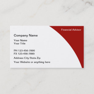 Cartes de visite de conseiller financier