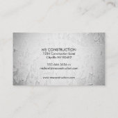 Cartes de visite de construction (Dos)