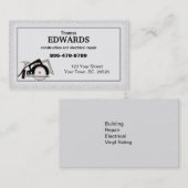 Cartes de visite de construction (Devant / Derrière)