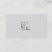 Cartes de visite de construction (Dos)