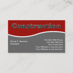 Cartes de visite de construction