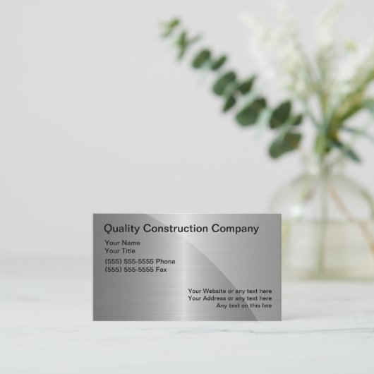 Cartes de visite de construction (Debout devant)