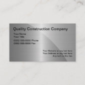 Cartes de visite de construction (Devant)