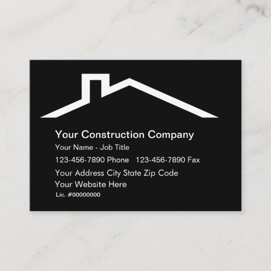 Cartes de visite de construction (Devant)