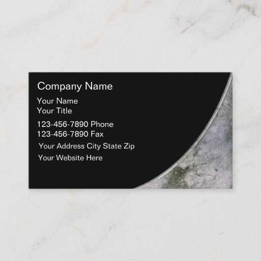 Cartes de visite de construction (Devant)