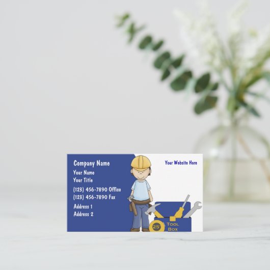 Cartes de visite de construction (Debout devant)