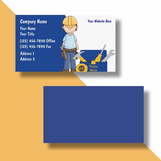 Cartes de visite de construction