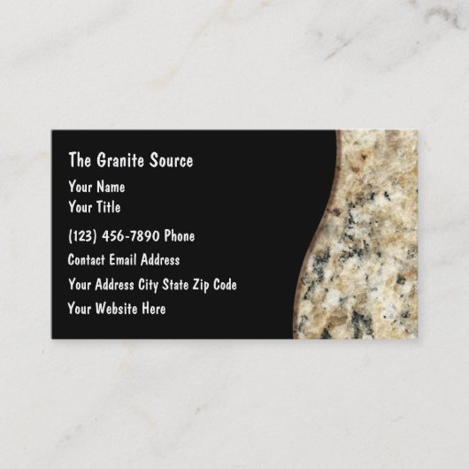 Cartes de visite de construction (Devant)