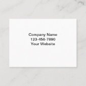 Cartes de visite de construction (Dos)