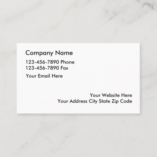 Cartes de visite de construction (Dos)