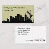 Cartes de visite de construction (Devant / Derrière)