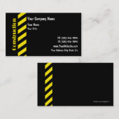 Cartes de visite de construction (Devant / Derrière)