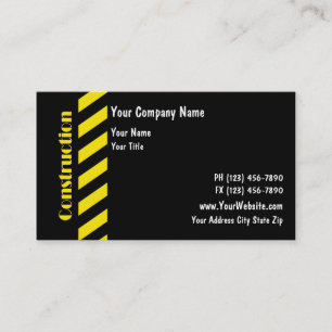Cartes de visite de construction