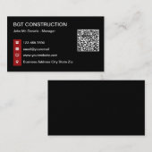 Cartes de visite de construction avec Modèle de co (Devant / Derrière)